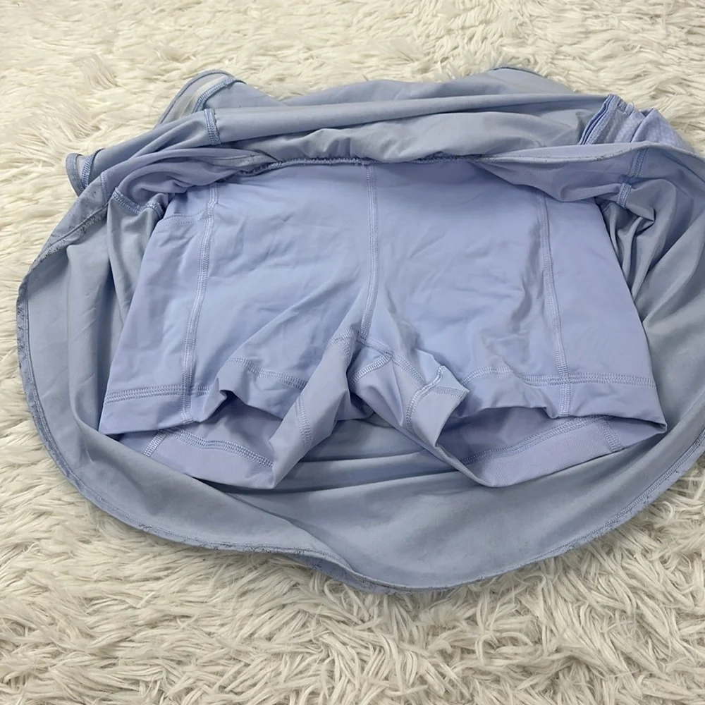 Lululemon Hotty Hot High-Rise Skirt *Long Gravel Dust Pastel Blue Multi